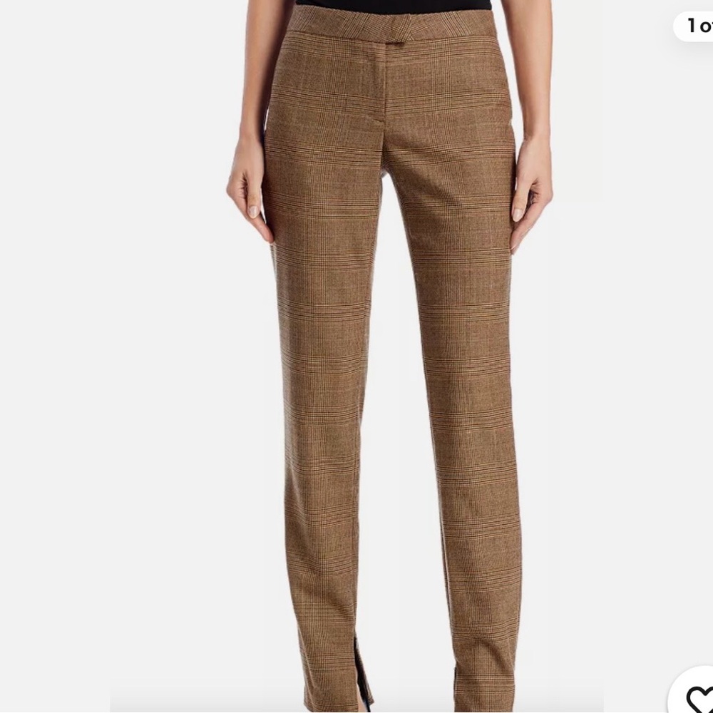 Rag & Bone Rebecca Glen Plaid Wool Brown Pants Size 6 New w/o tags